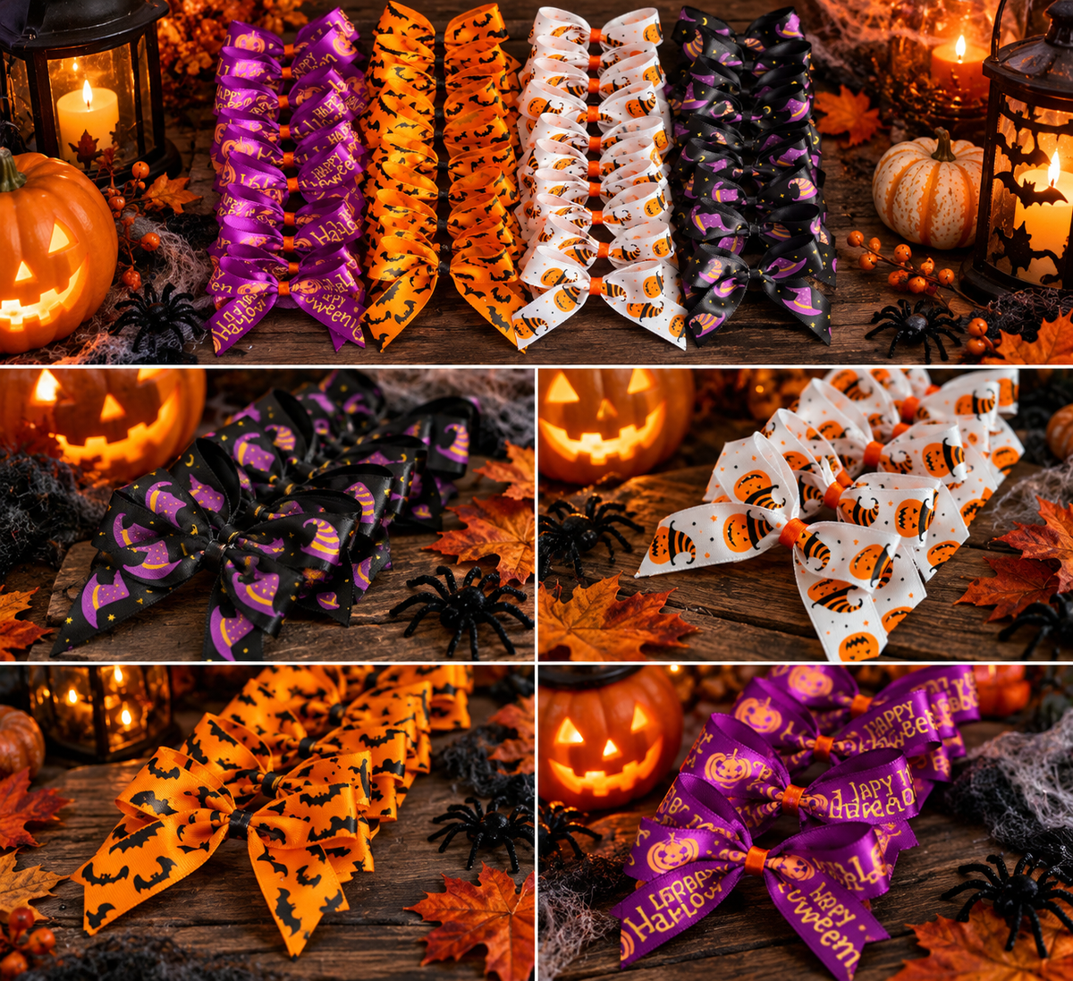 10x Halloween bows