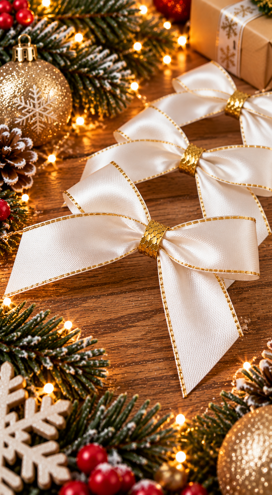 10x glitter Christmas bows